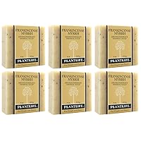 Frankincense Myrrh 6-Pack Bar Soap - Moisturizing and Soothing Soap for Your Skin - Hand Crafted Using Plant-Based Ingredients - Made in California 4oz Bar
