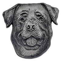 PinMart's Silver 3D Rottweiler Dog Breed Dog Lover Lapel Pin