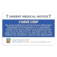 CIDP Chronic Inflammatory Demyelinating Polyneuropathy Assistance Card 3 Pcs