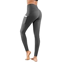 Lingswallow High Waist Yoga Pants - Yoga Pants with Pockets Tummy Control, 4 Ways Stretch Workout Running Yoga Leggings