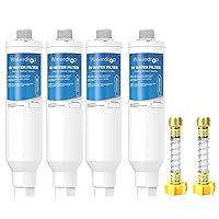 Waterdrop RV Inline Water Filter, NSF Certified, Chlorine Reduction, 4-Pack with Hose Protectors, Great for Outdoor Enthusiasts