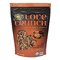 Love Crunch Organic Dark Chocolate and Peanut Butter Granola, Non-GMO, Fair Trade, by Nature's Path, 11.5 Ounce (Pack of 6)