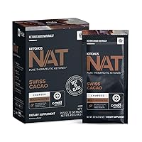PRÜVIT Keto//OS NAT® Swiss Cacao Keto Supplements – Charged - Exogenous Ketones - BHB Salts Ketogenic Supplement for Workout Energy Boost for Men and Women (20 Count)