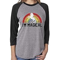 I'm Magical Rainbow Unicorn 3/4 Sleeve, Tank and Tunic Tshirt