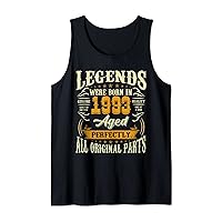 27th Birthday Vintage Legends Born In 1993 27 Year Old Tank Top