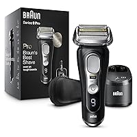 Braun Electric Razor,Waterproof Foil Shaver for Men,Series 9 Pro 9460cc,Wet & Dry Shave,w/ ProLift Beard Trimmer for Grooming,5-in-1 Cleaning & Charging SmartCare Center, Head Shavers for Bald Men