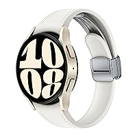 SAMSUNG Galaxy Watch 6 Bespoke Edition 40mm Exclusive Bluetooth Smartwatch, Health, Fitness, Sleep, HR Tracker, Improved Battery, Sapphire Crystal Glass, US Version, Gold D-Buckle Band, Hybrid Cream