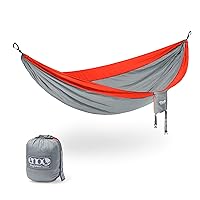 ENO, Eagles Nest Outfitters SingleNest Lightweight Camping Hammock, Orange/Grey