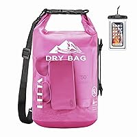 HEETA Waterproof Dry Bag for Women Men, 5L/10L/20L/30L/40L Roll Top Lightweight Dry Storage Bag Backpack with Phone Case for Travel, Swimming, Boating, Kayaking, Camping and Beach