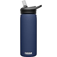 CamelBak eddy+ Water Bottle with Straw 20oz - Insulated Stainless Steel, Navy