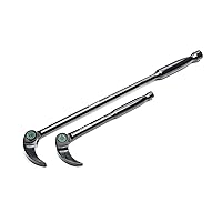 SATA 2-Piece 8-inch and 16-inch Indexing Pry Bar Set with 14 Locking Positions, Alloy Steel Bodies and Black Phosphate Finish - ST92569