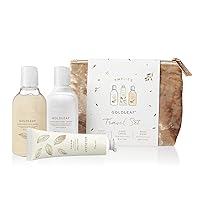 Perfumed Travel Set and Beauty Bag - Contains Body Wash, Body Lotion & Hand Cream - Goldleaf