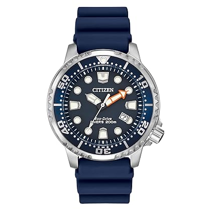 Citizen Promaster Dive Eco-Drive Watch, 3-Hand Date, ISO Certified, Luminous Hands and Markers, Rotating Bezel