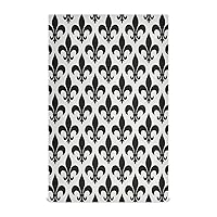 ALAZA Black White Fleur De Lis Kitchen Towels Absorbent Dish Towels Soft Wash Clothes for Drying Dishes Cleaning Towels for Home Decorations 1 Piece, 28 X 18 Inch