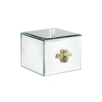 Bumble Bee Brooch Cotton Ball Box, Silver