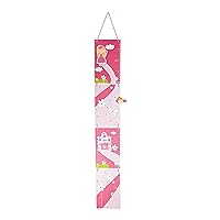 Girls Pink Princess Themed Height Growth Chart for Girls Bedroom or Nursery - CM Measurements