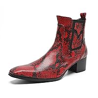 Leather Plain Toe Zipper Classic Ankle Chelsea Boots For Men Comfort Dress Shoes Casual Cowboy