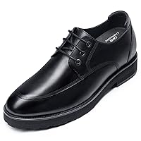 CHAMARIPA Men's Height Increasing Elevator Dress Shoes - Lace-up Classic Hidden Heel Business Formal Tuxedo Derby Shoes That Make You 2.36