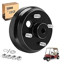 Golf Cart Brake Drum Hub Assembly for EZGO TXT PDS 1982-up Electric & 1982-1993 2-Cycle Gas, Replace OEM# 19186G1P