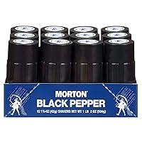 Morton Shakers, Black Pepper, 1.5 Ounce (Pack of 12)