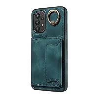 Cellphone Flip Case Compatible with Samsung Galaxy A32 5G Card Slot Holder Multifunctional Case Flip Phone Case Compatible with Samsung Galaxy A32 5G Protective Case (Color : Green)