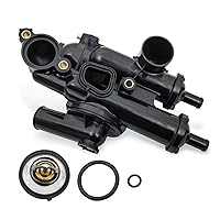 RANSOTO 68003582AB Thermostat Housing Assembly Compatible with 2011-2014 Chrysler 200 2008-2010 Sebring 2008-2014 Dodge Avenger 2009-2017 Journey & Compass 2013-2017 Patriot