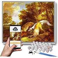 DIY Painting Kits for Adults Greyhounds Coursing A Fox Painting by Thomas Gainsborough Arts Craft for Home Wall Decor