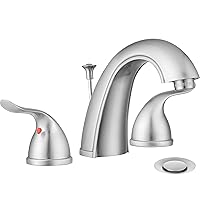 Pacific Bay Treviso Widespread Bathroom Faucet with Pop-up (Brushed Satin Nickel Plated)
