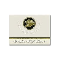 Katella High School (Anaheim, CA) Graduation Announcements, Presidential style, Basic package of 25 Cap & Diploma Seal. Black & Gold.