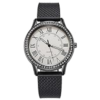 Diamond-Studded Luminous Retro Wristwatch for Women, Fashion Female Watch Stainless Steel Belt Quartz Watch, Gift for Valentine's Day Christmas and Mother's Day