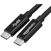 Amazon Basics USB-C to USB-C 3.1 Gen1 Adapter Charger Cable - 6 Feet (1.8 Meters) - Black