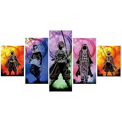 SEAREE Anime Poster, Japanese Anime Wall Art Posters, Anime  Wall Decor, 5 Pcs HD Canvas Printing Posters for Living Room, Bedroom, Club  Wall Art Decor, No Frame.…: Posters & Prints