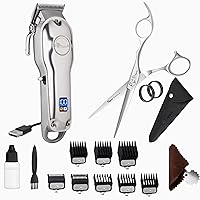 Fagaci Professional Hair Clippers & Hair Scissors with Extremely Fine Cutting, Hair Cutting Scissors Professional, Cordless Hair Clippers Set, Hair Shears, Barber Clippers Hair Cutting Shears