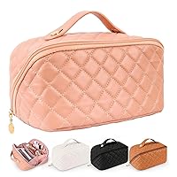 Travel Cosmetic Bag Women's Makeup Large Capacity Portable PU Leather Multifunctional Storage Organizer Bag, 2. Pink, S, Travel Accessories Travel Cosmetic Bag Women's Makeup Large Capacity Portable PU Leather Multifunctional Storage Organizer Bag, 2. Pink, S, Travel Accessories