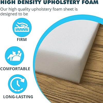 foamma FOAMMA 6 x 27 x 30 High Density Upholstery Foam Cushion (Seat  Replacement, Upholstery Sheet, Foam Padding) Made in USA!!
