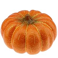 13 inch Super Large Artificial Pumpkin for Outdoor Porch Fake Big Cushaw Autumn Fall Harvest Home Garden Farmhouse Party Christmas Halloween Decoration