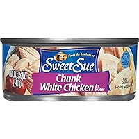 Sweet Sue Chunk White Chicken in Water, 5 oz Can (Pack of 1) - 11g Protein per Serving - Gluten Free, Keto Friendly - Great for Snack, Lunch or Dinner Recipes