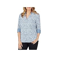 Foxcroft Mary Wrinkle-Free Winding Vines Shirt