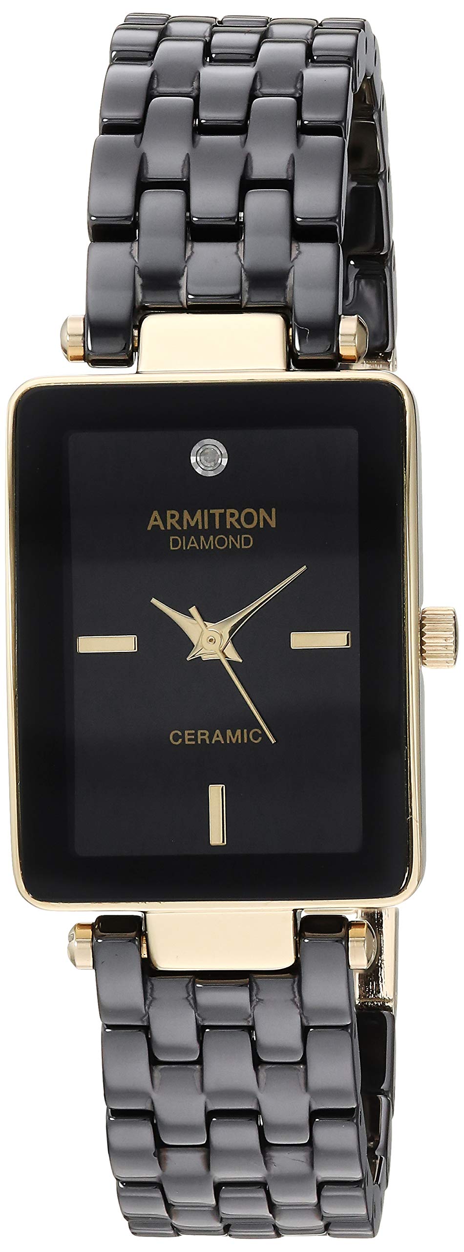 Armitron Women's 75/5613 Diamond-Accented Ceramic Bracelet Watch