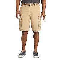 True Nation by DXL Big and Tall Broken-in Twill Cargo Shorts