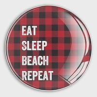 Eat Sleep Beach Repeat Fridge Magnets Magnets Happy Mother's Day Glass Magnet Magnets Fridge Stickers for Office Cabinets Whiteboards