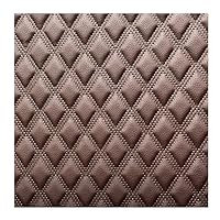 Faux Leather Vinyl Fabric Leather Diamond Stitch Padded Cushion Linen Wadding Faux Automotive, Headliner, Furniture Upholstery, DIY Projects, Headboards, Home Decor (Color : Brown, Size : 1.55X1m)