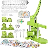 Button Maker Machine Multiple Sizes 400pcs: 25/44/75mm Badge Pin Maker Button Press with Free 400Pcs 1/1.73/3 inch Button Parts Pin Supplies & Circle Cutters & Pictures for Halloween DIY Gifts