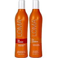 LOMA Daily Shampoo (clear formula) and Daily Conditioner (DUO PACK) 12 Ounce Each