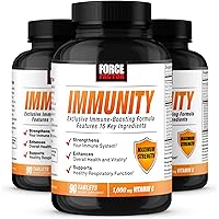 Force Factor Immunity, Immune Support Booster with Elderberry and 1000mg of Vitamin C, Plus Vitamin D, Zinc, Probiotics, Antioxidants, and Echinacea for Immune Health Defense, 90 Count (Pack of 3)