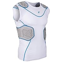 CHAMPRO Men's Bull Rush Football Compression Shirt with Integrated Cushion System