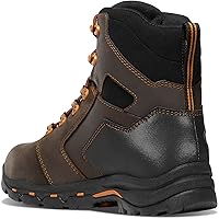 Danner Vicious 6” Composite Toe Work Boots for Men - Waterproof Leather with Breathable Gore-Tex Lining, Speed Lace System & Non Slip Heeled Outsole