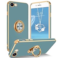 YINLAI iPhone SE 2022 Case, iPhone SE 2020 Case, iPhone 8 Case, iPhone 7 Case with 360° Rotatable Ring Holder Slim Soft Shockproof Protective Phone Cover for iPhone SE 3rd/2nd Gen/8/7 4.7