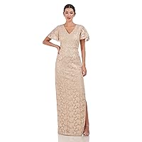 JS Collections Women's Paloma Vneck Column Gown