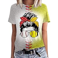 Going Out Tops for Women Plus Size Short Sleeve Women Casual Printing Shirts Round Neck Short Sleeve Tee Tops
